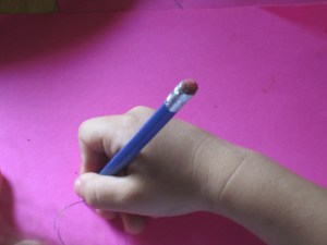 Child writing